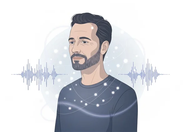 Persona che riflette sulla propria percezione unica