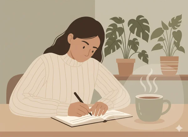 Person journaling for emotional processing