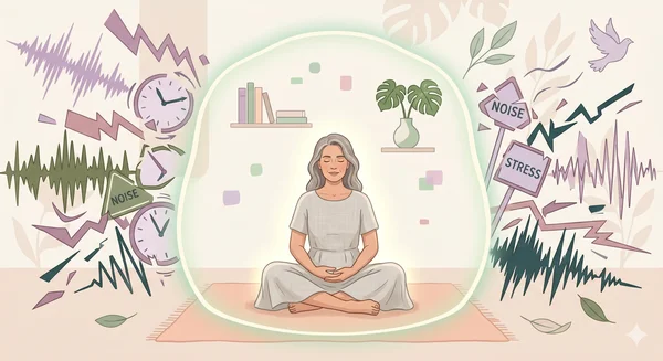 Person setting boundaries and protecting mental energy